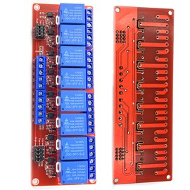 FainWan 12V 8 Channel Relay Module with OPTO-Isolated High and Low Level Trigger 8 Ways Relay Switch Module Compatible with Ar-duino