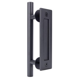 Milcasa Products Interior Barn Door Pull Handle Set, Matte Black