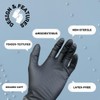 PackagingSuppliesByMail PSBM Nitrile Gloves, Black, 5 Mil, Size XL X-Large,