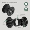 Vent Systems 1.5" Inch Pack of 4 Black Door Air