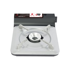 3500W Butane Camping Stove, Camping Stove with Portable Case, Portable Camping Stove, 1-Burner Butane Stove, BBQ Grill Butane Camping Stove for Camping Trips(Not Included Butane) (Silver+ Black)
