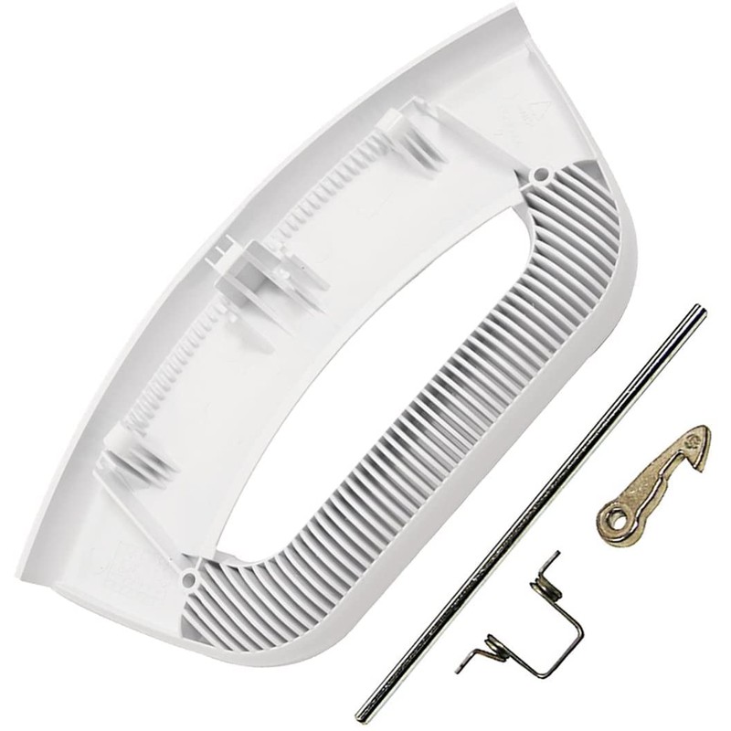 SPARES2GO White Door Handle Kit compatible with Hotpoint Washing Machine