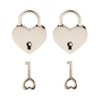 2 Pieces Small Metal Heart Shaped Padlock Mini Lock with