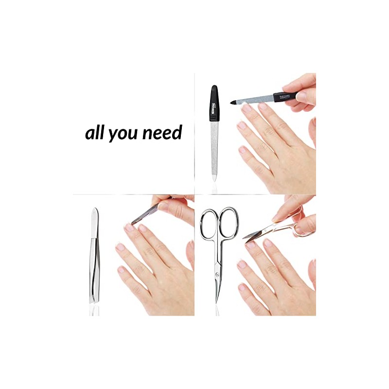 marQus Nail Scissors and Tweezers Set of 3 with File