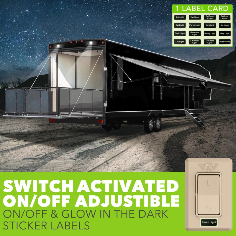 Leisure LED Modern Single SPST On-Off Switch with Bezel, 12-Volt,