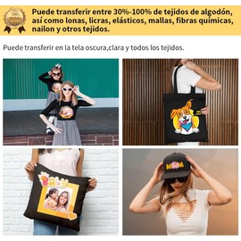 TransOurDream - Marca de confianza.Papel de Transferencia Para oscuro Camiseta 3.0 (8.5x11’’ 20 Hojas) Papel Transfer Apto Para Impresora Tinta& Láser Fácil de Usar, Perfecto para Fiesta. (MX-D3-20)