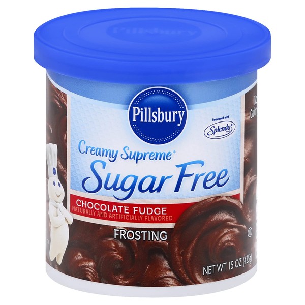 Pillsbury Creamy Supreme - Escarcha de chocolate sin azúcar, 15 onzas