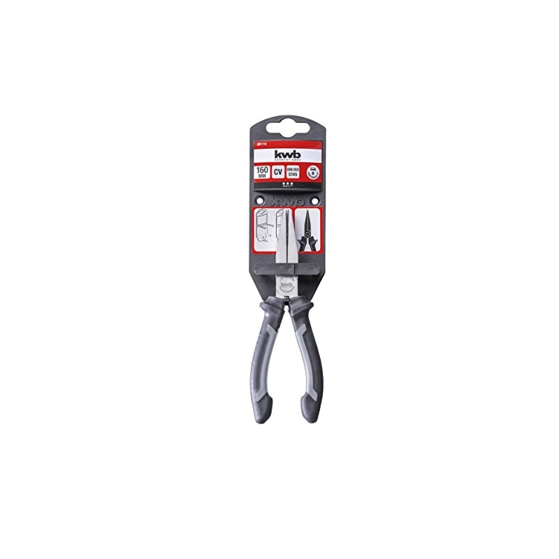 kwb Flat Pliers 160 mm 381110, According to DIN ISO