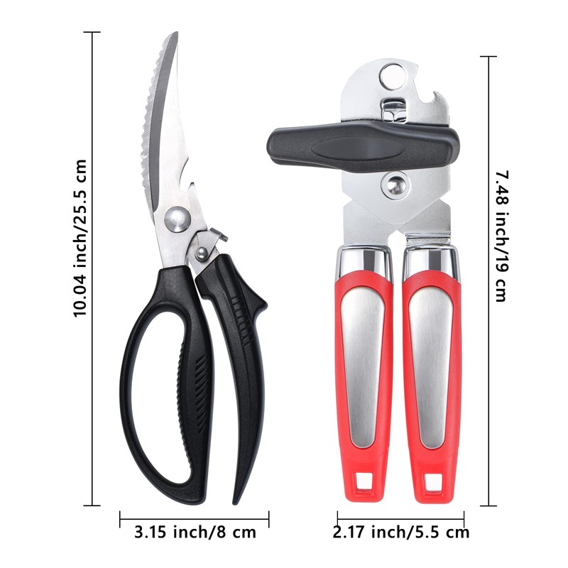 Left Handed Can Opener and Kitchen Scissors Poultry Shears, Lefty