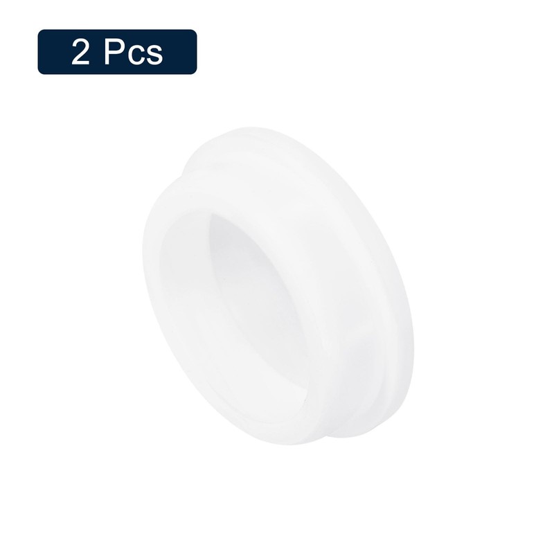 sourcing map 2Pcs White Plug Holes, Waterproof Rubber Button Plug