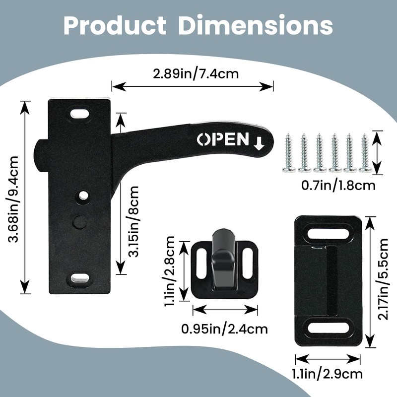 Dirvcp Replacement Kit for RV Screen Door Lock - Heavy-Duty