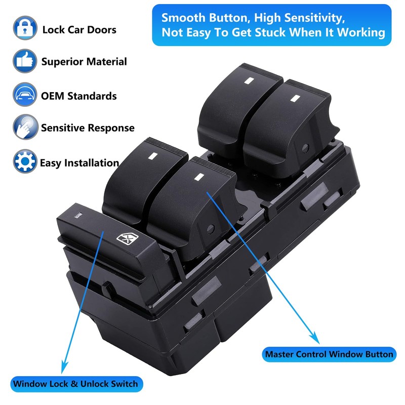 PUENGSI Driver Side Master Power Window Switch for GMC Acadia