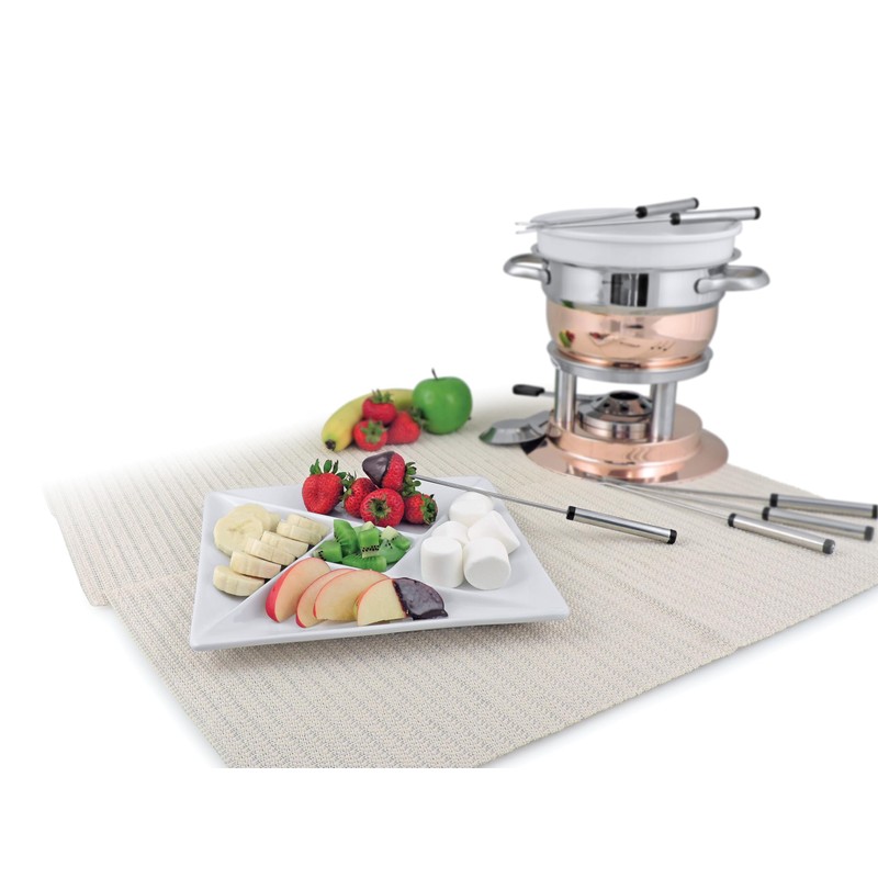 Swissmar F77103 Raclette/Fondue Porcelain Plate, Round, Porcelain, 25.4 cm x