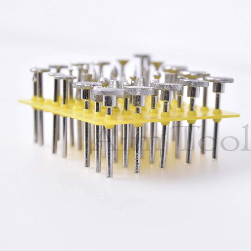 KATSU Diamond Burr Set for Rotary Tool 50PCs 3mm Shank
