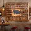 Tristcily Large US Map Shot Glass Display Case 60 Slots