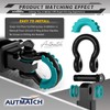 AUTMATCH D Ring Shackle Isolators Washers Kit - 2 Rubber