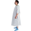 Size 4XL Bariatric Patient Hospital Gown, Blue Diamond Pattern, Washable