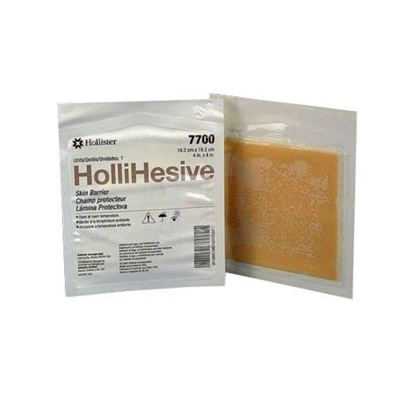Hollihesive Trim to Fit Skin Barrier Wafer Adhesive Without Tape No Flange 5 per Box 7700