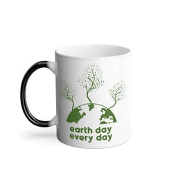 Thermoreagierende Tasse Magische Tasse – Earth Day, Every Day Ökologie Umwelt Bio Vielfalt – 325 ml
