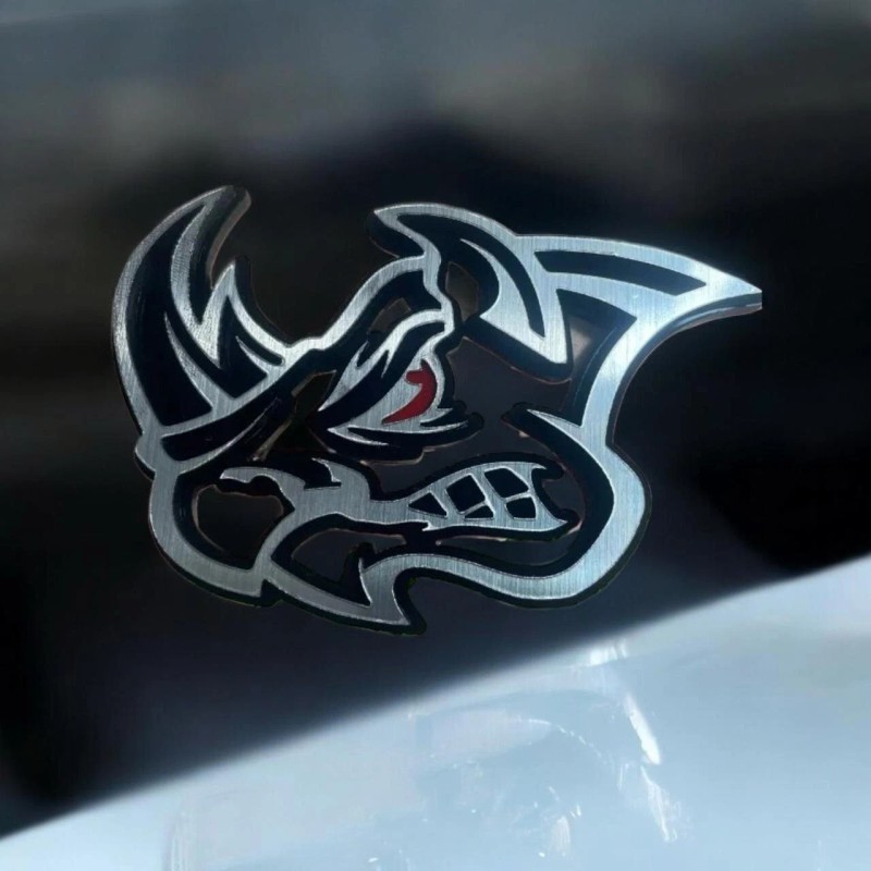 Emblem Badge Rhino Badges Emblem Red Eye Car/Truck,(2) BADGES, Fender