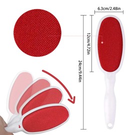 SHUOHONG Pack of 3 Pet Hair Remover, Double Sided Velour Brush for Removing Hair, Cat Hair Remover, Pet Hair Remover Brush, Lint Remover, Clothes Brush for Clothes, Furniture