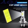 AUIMSOCO H7 2X LED Headlights High Low Bulbs Fanless Plug