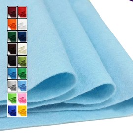 FANOMMI Baby Blue Felt Fabric 36" X 36"(1 Square Yard), 1.6mm Thick Soft and Durable Flexible Craft Felt by The Yard for Sewing DIY Art Craft Project Decorations