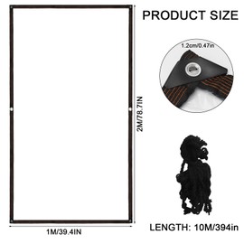 DAWRIS 1M x 2M Clear Tarpaulin Waterproof Heavy Duty Tarps with 10M Rope Clear Heavy Duty Tarpaulin Transparent Waterproof Tarpaulin Sheet with Eyelets Tarp Cover for Garden Outdoor Camping