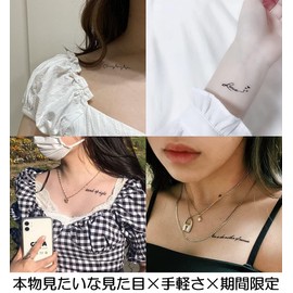 tuzuru Jagua Tattoo Stickers, 30 Pieces Set of 2 Weeks Henna Tattoo Stickers Cute Men Women Flower Letter Symbol Heart (A)
