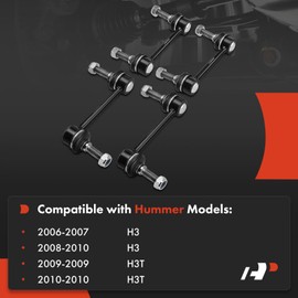 A-Premium Set of 4, Front & Rear Sway Bar Links Kit Stabilizer Bar Links Compatible with Hummer H3 2006-2010, H3T 2009-2010