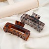Ling & Bai 4Pcs Large Hair Claw Clips Fashion Leopard
