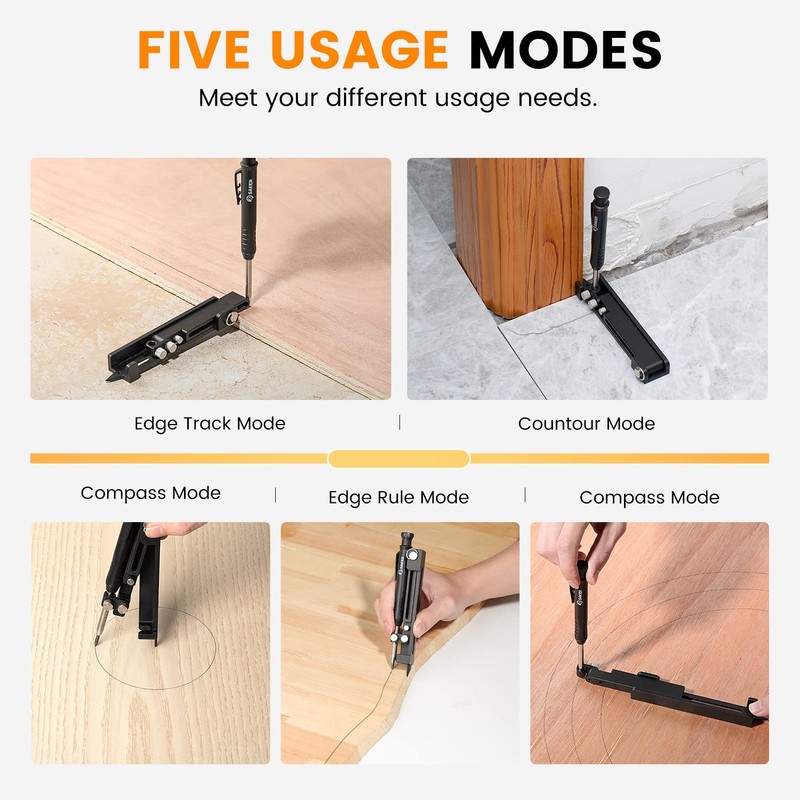 Saker Multi-function Scribing Tool- Construction Pencil- Aluminum Alloy Scribe Tool