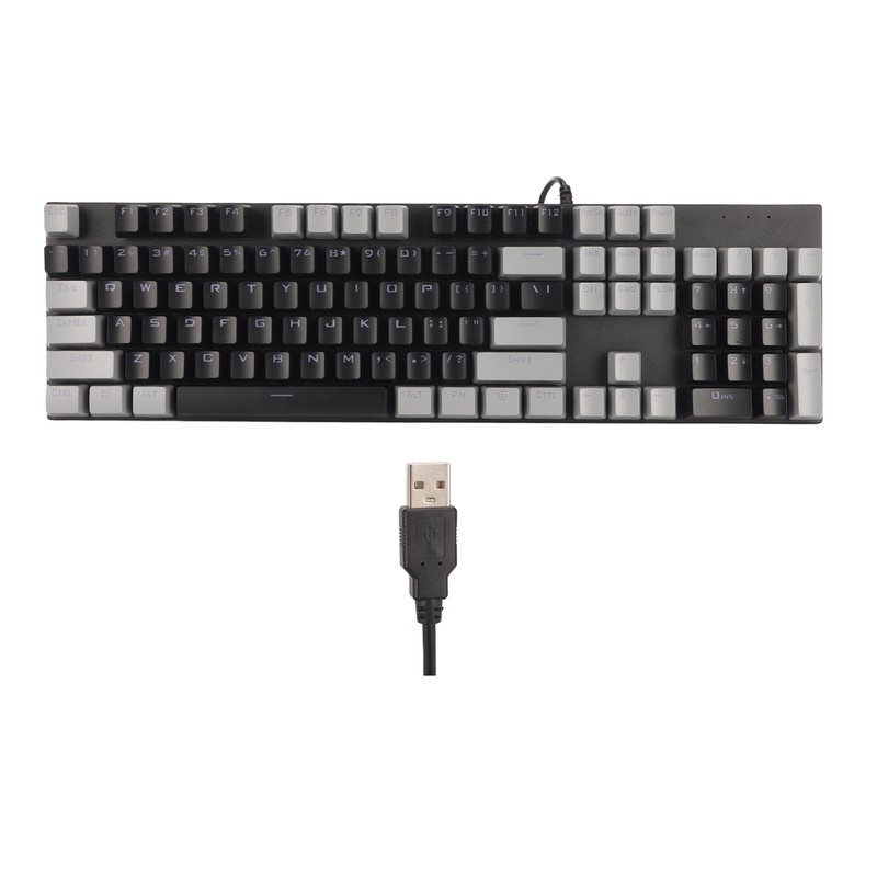 104 Key Mechanical Gaming Keyboard 28 Backlight Modes Blue Switch