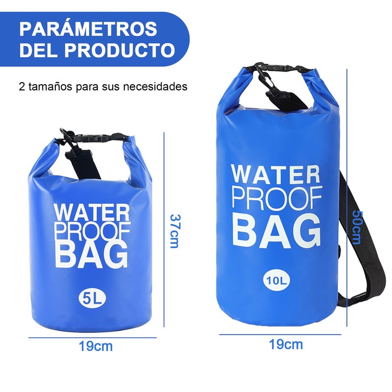 Bolsa Impermeable, Bolsa Seca Impermeable 5L y 10L, Mochila a