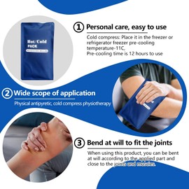 Kühlpads, Kühlpack, Kühlakkus Gel, Wiederverwendbare Gel Kühlpack, Wärmekissen & Kühlpacks 2 Stück 13 x 23 cm, Kühlpads für Weisheitszahn, Schmerzen & Fieber, Augen, Schönheit, Kinder & Erwachsene