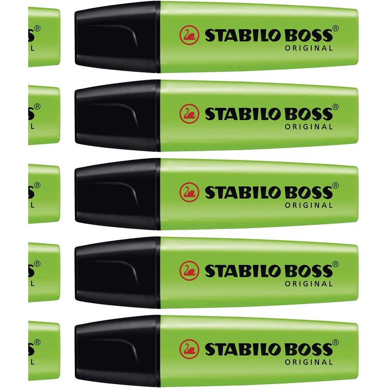 Highlighter - STABILO BOSS Original Green Box of 10