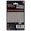 Mont Marte Studio Essentials-Stencil Brushes Set 3 PK. Size 6,8,10