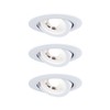 Paulmann 93388 LED Recessed Light Set Swivelling Warm White Round
