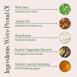 Organic Jaguar Natural Body Wash with Aloe Vera Gel and Shea Butter, Bath and Shower Soap Cleanser for Body Care, Leaves Skin Soft & Hydrated, Unscented, Sulfate and Paraben Free, 13.5 fl oz