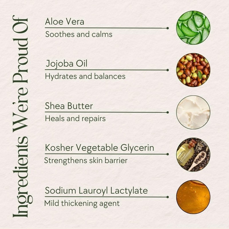 Organic Jaguar Natural Body Wash with Aloe Vera Gel and