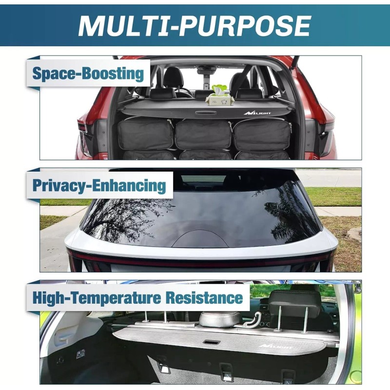 Nilight Retractable Trunk Cargo Cover for Hyundai Tucson 2021-2024