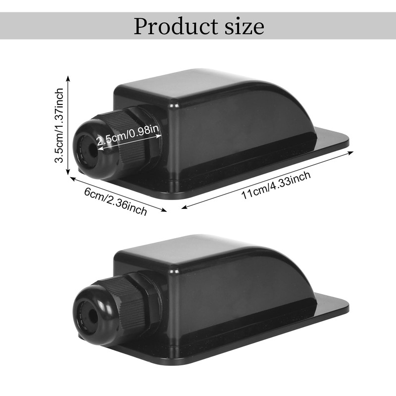 Pack of 2 roof feedthrough, waterproof ABS motorhome cable guide,