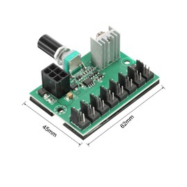 MECCANIXITY PWM Driver Module, 2 Pin 3 Pin 4 Pin Cooling Fan Hub with 6 Pin Port 8 Way Splitter Fan Adapter