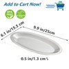 25X15 cm Thick Stainless Steel Dinner Plate 2-Piece Set, Egg-Shaped