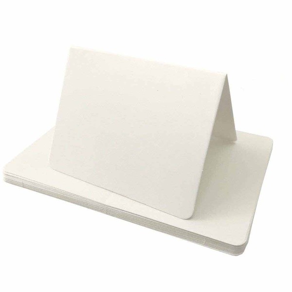 50 Pcs White Blank Place Cards-Blank Tent Table Place Cards