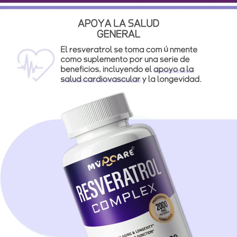 Resveratrol Cáps Semilla Uva Roja Acai Mvpcare Sabor