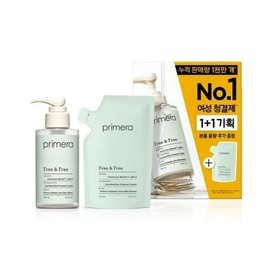 Primera Feminine Cleanser Free & Free 145ml+145ml 290ml/1 set / 프리메라 여성청결제 후리 앤 후리 145ml+145ml 290ml/1세트