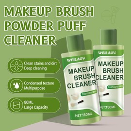 WEILAOK Makeup Pinsel Reiniger, Make up Pinsel Reiniger, Pinselreiniger Make Up, Leicht zu Reinigende Schminkpinsel und Makeup Sponge, 150ml