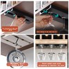 AQJUNONG Wine Glass Holder Under Shelf, 2 Pack Wine Glass