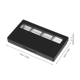 Baluue Mini Eye Shadow Palette Box 4pcs Empty Eyeshadow Pallet Compact Design 5 Compartments for Makeup